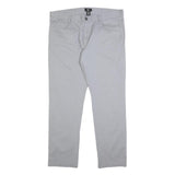 CALVIN KLEIN Mens Slim Light Grey Cotton Blend Slim Trousers W38 L32 Stylish