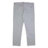 CALVIN KLEIN Mens Slim Light Grey Cotton Blend Slim Trousers W38 L32 Stylish