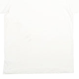 GAP Mens White Plain T-Shirt L Short Sleeve Crew Neck Cotton Summer Casual