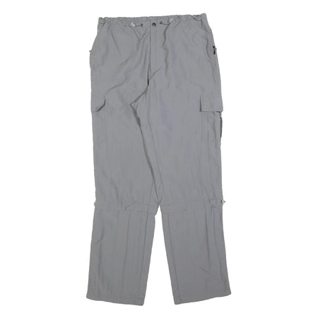 AUTHENTIC KLEIN Mens Polyester Blend Grey Regular Fit Cargo Trousers W32 L32