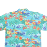 BLUE GENERATION Mens Blue Hawaiian Shirt M Cotton Casual Beachwear