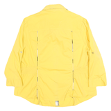COOGI Womens Yellow Plaid Detail Cotton Blend Shirt XL Casual Button-Up Long