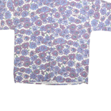 WEEKENDS ONLY Mens Purple & Blue Floral Cotton Blend Shirt M Summer Holiday