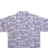 WEEKENDS ONLY Mens Purple & Blue Floral Cotton Blend Shirt M Summer Holiday
