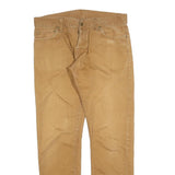CARHARTT Mens Slim Fit Jeans Beige Denim W32 L32 Button Closure Casual Workwear