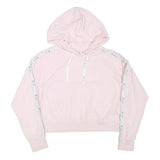 CHAMPION Womens Pink Hoodie M Polyester Blend Logo Tape Casual Top