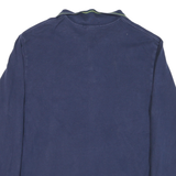 POLO RALPH LAUREN Mens Navy Blue Long Sleeve Plain Polo Shirt L Classic Cotton