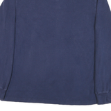 POLO RALPH LAUREN Mens Navy Blue Long Sleeve Plain Polo Shirt L Classic Cotton