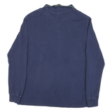 POLO RALPH LAUREN Mens Navy Blue Long Sleeve Plain Polo Shirt L Classic Cotton