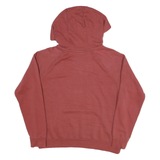 NIKE Womens Red Pullover Hoodie M Simple Logo Cotton Blend Casual