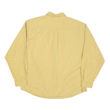 EDDIE BAUER Mens Yellow Cotton Blend Shirt XL Button Down Pocket Casual