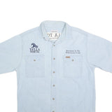 CARHARTT Mens Blue Cotton Short Sleeve Shirt M Ya'lla Tours Embroidered Workwear