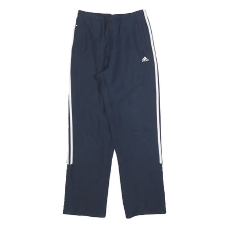 ADIDAS Womens Joggers Navy Blue Regular Straight UK 10 W28 L30 Polyester Blend