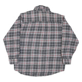 MOOSE CREEK Mens Grey & Red Check Shirt L Cotton Blend Casual Workwear