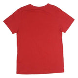RUSSELL ATHLETIC Mens Red Churchill Physical Education Graphic T-Shirt M Crew