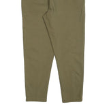 ICONO Womens Slim Olive Green Trousers W32 L26 Drawstring Casual Stretch