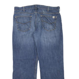 CARHARTT Mens Jeans Blue Regular Loose Denim Medium W38 L32 Zip Cotton Blend