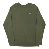 ADIDAS Mens Green Crew Neck M Cotton Blend Sweatshirt Casual Sportswear