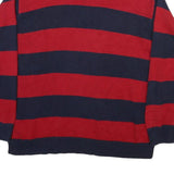 LAUREN RALPH LAUREN Womens Navy & Red Striped Pattern Jumper Quarter Zip Crew