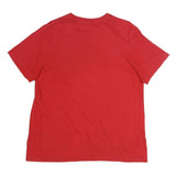 NIKE Mens Red Bsbl Graphic T-Shirt L Short Sleeve Crew Neck Sports Casual