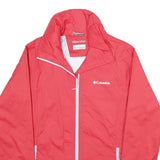 COLUMBIA Womens Red Zip Jacket S Polyester Plain Lightweight Outdoor Wear