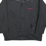 PRINTER Mens Black Activewear Jacket XL Polyester Blend Plain Zip Casual