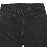 LEVI'S Mens Black Denim Cut-Off Shorts M W32 Casual Frayed Hem Denim