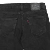 LEVI'S Mens Black Denim Cut-Off Shorts M W32 Casual Frayed Hem Denim