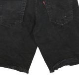 LEVI'S Mens Black Denim Cut-Off Shorts M W32 Casual Frayed Hem Denim