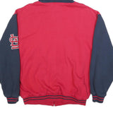STITCHES Mens Red & Navy Cardinals Zip Hoodie Jacket L Cotton Blend Casual