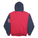 STITCHES Mens Red & Navy Cardinals Zip Hoodie Jacket L Cotton Blend Casual