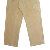 DICKIES Mens Regular Beige Cotton Blend Button Trousers W35 L30 Workwear Utility
