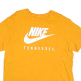 NIKE Mens Yellow Tennessee Graphic T-Shirt L Short Sleeve Crew Neck Cotton Blend