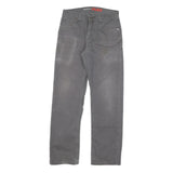 DICKIES Mens Cotton Blend Grey Regular Straight Trousers W30 L30 Workwear Zip