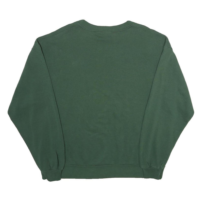 ENDLESS DESIGNS Womens Green Eagle Graphic Crew Neck L Sweatshirt Cotton Blend