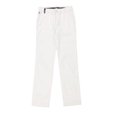 Les Copains Trousers - 28W UK 6 White Cotton