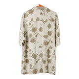 Vintage Caribbean Joe Floral Hawaiian Shirt - XL Beige Viscose Blend