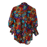 Vintage Josephine Patterned Shirt - Medium Multicoloured Polyester