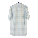 Vintage white Unbranded Short Sleeve Shirt - mens large