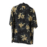 Vintage black Edwards Hawaiian Shirt - mens large