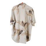 Vintage beige Nautica Hawaiian Shirt - mens large