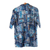 Vintage blue Unbranded Hawaiian Shirt - mens large