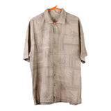 Vintage Batik Bay Hawaiian Shirt - XL Beige Viscose Blend