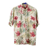 Vintage beige Unbranded Hawaiian Shirt - mens medium