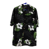 Vintage black Roundy Bay Hawaiian Shirt - mens large