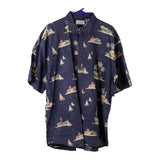 Vintage navy Boca Classics Hawaiian Shirt - mens x-large