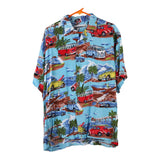 Vintage blue Presence Hawaiian Shirt - mens x-large