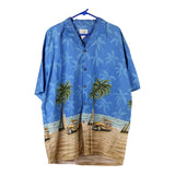 Vintage blue Ho Aloha Hawaiian Shirt - mens xx-large