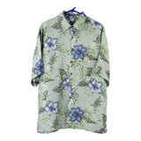 Vintage green Silk Traders Hawaiian Shirt - mens large
