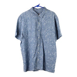 Vintage blue American Eagle Hawaiian Shirt - mens xx-large